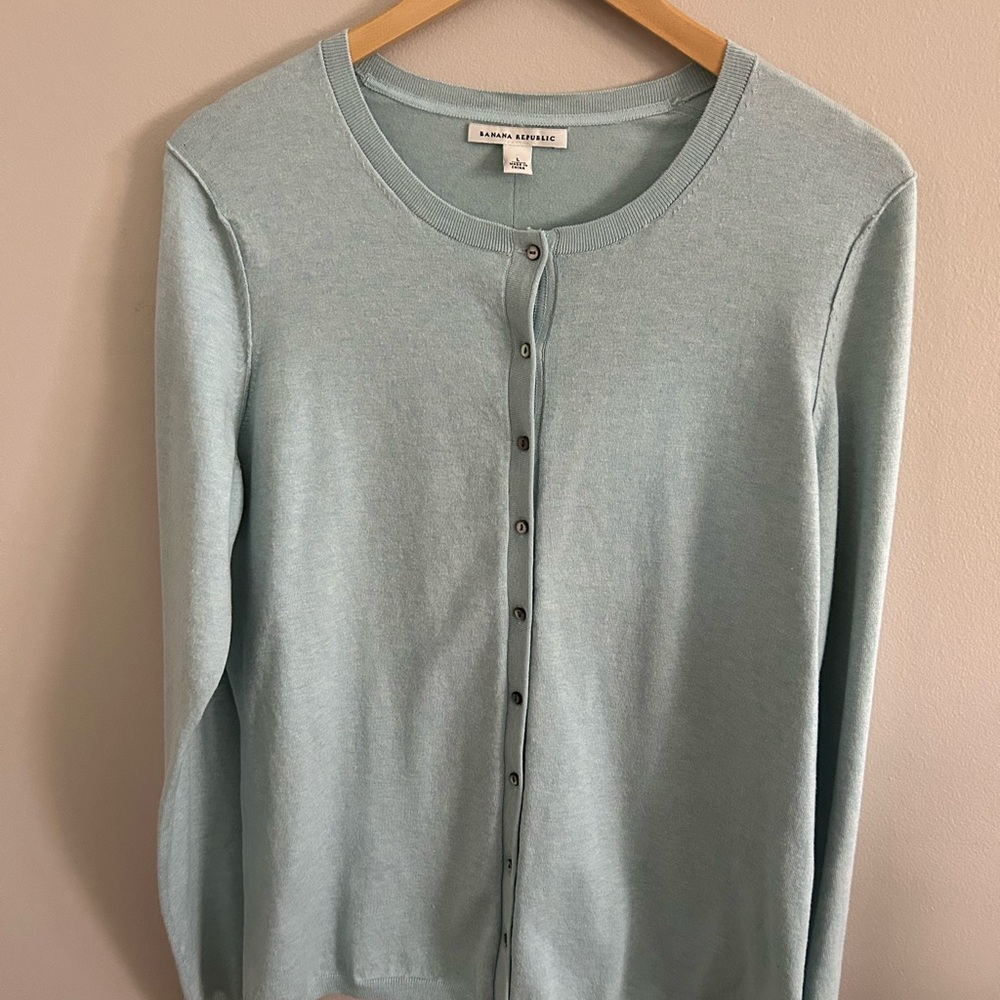 Banana Republic Light Blue Cardigan